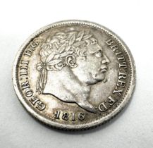 1816 - George III silver Shilling