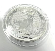 1999 British Royal Mint Britannia Â£2 Two Pound Silver 1oz Coin cased