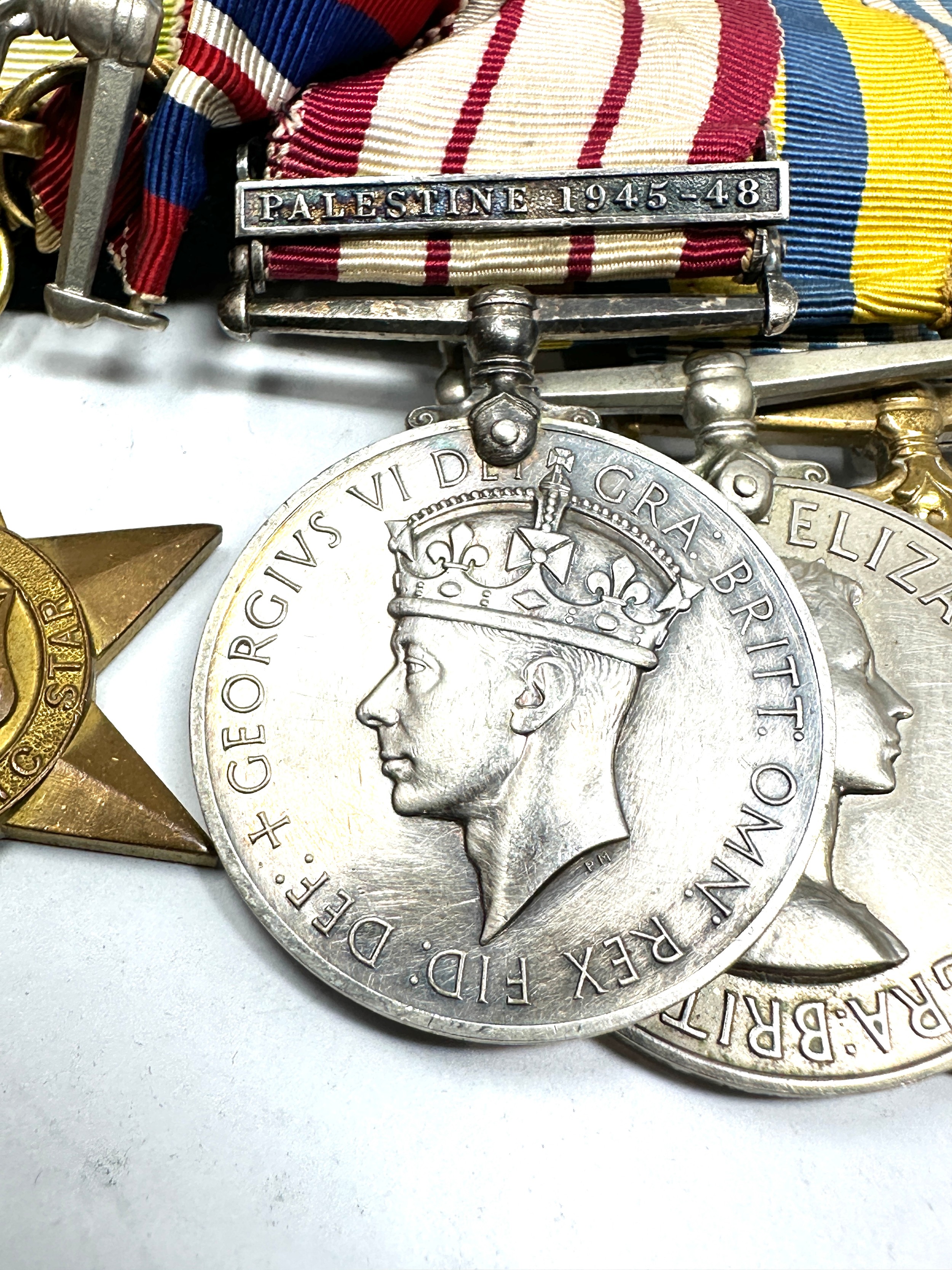 Mounted WW2 ER. II Royal Navy Medal Group n.g.s medal -palestine 1945-48 d/kx93547 f.c willcocks s. - Bild 3 aus 8