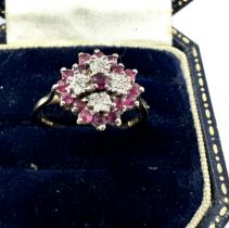 9ct gold ruby & diamond ring (2.7g)