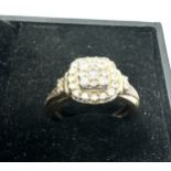 9ct gold diamond dress ring (3.4g)