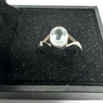 9ct gold aquamarine dress ring (1.7g)