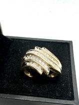 9ct gold diamond dress ring (4.8g)
