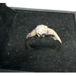 18ct gold & platinum diamond vintage ring (2.5g)