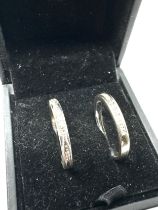 3 x 9ct white gold diamond dress rings (3.2g)