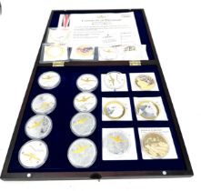 Boxed Collection of Windsor Mint battle of britain Coins with c.o.a and certificate etc