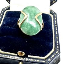 9ct gold jade ring weight 6.3g