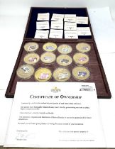 Boxed Collection of Windsor Mint bank notes currency with c.o.a and certificate