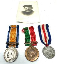 ww1 mercantile marine medal pair inc photo & shipwreck mariners society 1873 to frederick gold