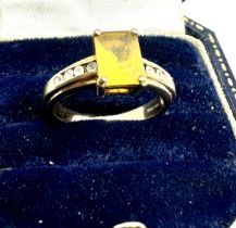 9ct gold citrine ring weight 3.5g