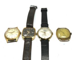 4 vintage gents wrist watches inc chalet oris optima etc