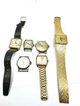 Selection of 6 vintage gents wrist watches all untested