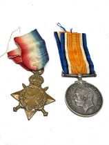 ww1 medal pair to 13144 pte clough durh.l.i
