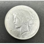 silver 1927 peace dollar