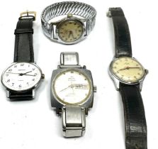 selection of vintage gents wrist watches inc sekonda avia roma etc the watches are ticing