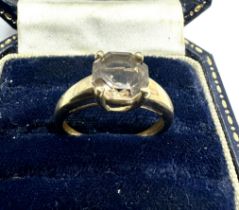 9ct gold smoky quartz ring weight 2.6g