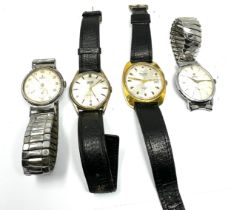 Selection of 4 vintage gents wrist watches inc roider corvette paul jobin all untested