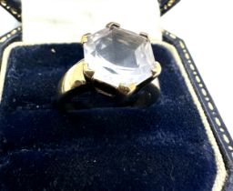 9ct gold white gemstone ring weight 5g