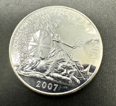 2007 Britannia one ounce fine silver two pounds coin