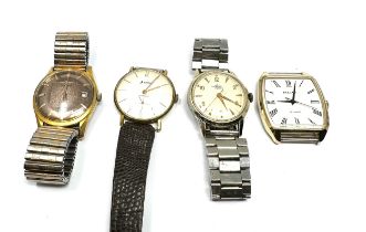 4 Vintage gents wristwatches inc poljot Avia Accurist & delano all watches are ticking