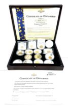 Boxed Collection of Windsor Mint European currency Coins with c.o.a and certificate & magna carta