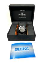 Boxed Seiko prospex limited edition divers 200m v175-0ad0 quartz gents wristwatch the watch is