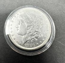 1880 o morgan silver dollar