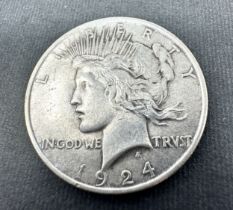 1924 silver peace dollar