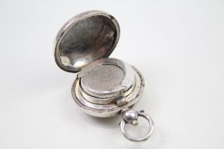 .925 sterling silver engine turned sovereign case