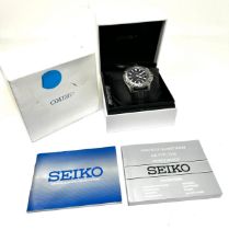 Boxed Seiko solar divers 200m v175-0as0 quartz gents wristwatch the watch is ticking