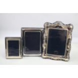 3 x .925 sterling photograph frames