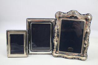 3 x .925 sterling photograph frames