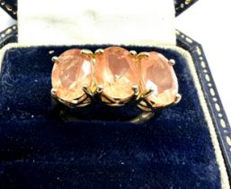 9ct gold colour changing gemstone ring weight 4.2g