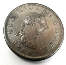 Britannia 1806 george 111 copper penny