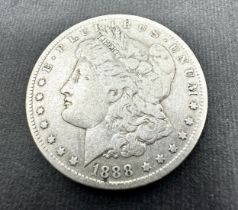 1888 o morgan silver dollar