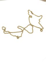 Hallmarked ladies 9ct chain, overall approximate length 24 inches, approximate weight