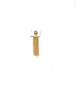 Unmarked /tested 18ct gold column charm, total approximate weight 1.6g