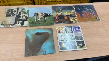 Selection of 6 Pink Floyd Records includes shvl 781, Ummagumma, 815 etc