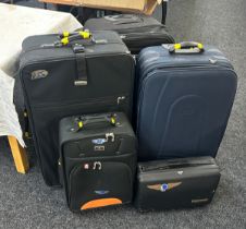 Selection of five various sized suitcases- A/F