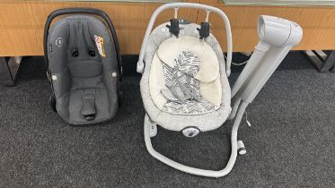 Maxi-Cosy car seat and a electric baby swing