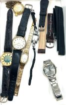 Selection of gents /ladies vintage and later wristwatches, spares, all untested