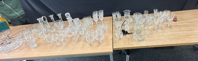 Large selection of glass ware