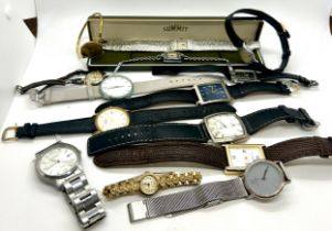 Selection of ladies and gents wristwatches, all untested