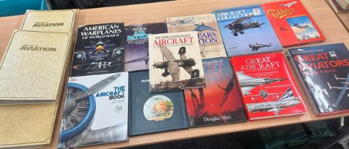 Selection of Aviation books to include history of aviation, air battles etc