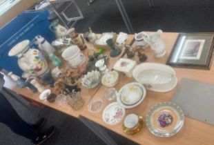 Large selection of porcelain miscellaneous to include figures, jug, part dinner service etc