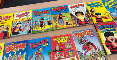Selection of hardback vintage Beano annuals