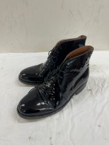 Pair of Vintage Size 8 Military George Patent Boots, genuine