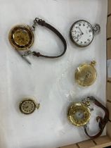 Large selection of vintage and later pocket watches includes Cyma Military pocket watch, Thomas