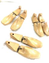 3 wooden shoe trees, size 4