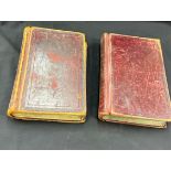 2 Vintage leather bound inventory books